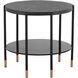 Zuma 23.5 X 21.5 inch Black Outdoor Side Table